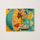 Puzzle Surreal Couple nage dans un bol de nouilles au fro (Horizontal)