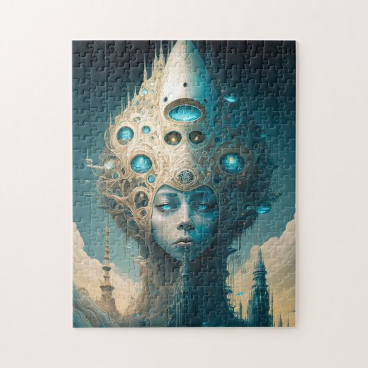 Puzzle Surreal Futuristic Alien Woman Lanscape (Vertical)