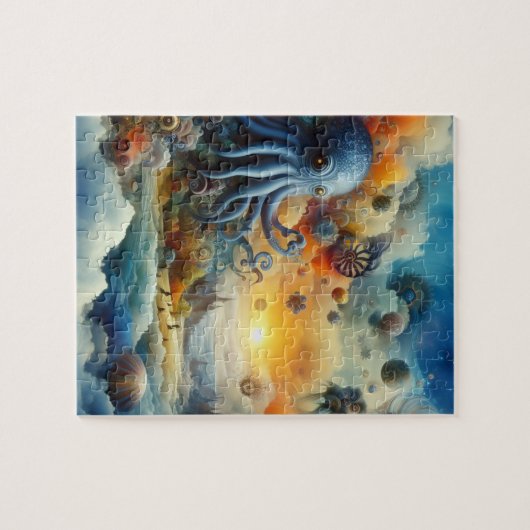 Puzzle Surreal octopus and underwater scene   (Horizontal)