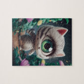 Puzzle Surreal One Eyed Zebra Kitty (Horizontal)