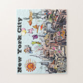 Puzzle Surreal Pop Art occupé New York City (Vertical)