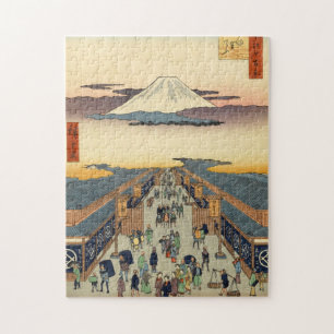 Puzzle Suruga Street Suruga Cho 1856 Utagawa Hiroshige