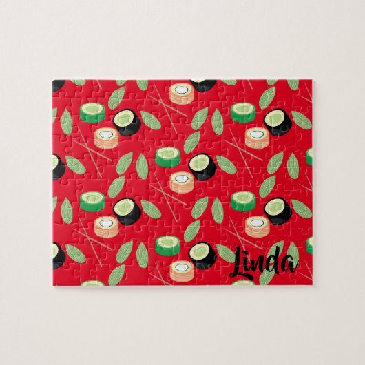 Puzzle Sushi Cucumber Rolls Verdure Alimentation asiatiqu (Horizontal)