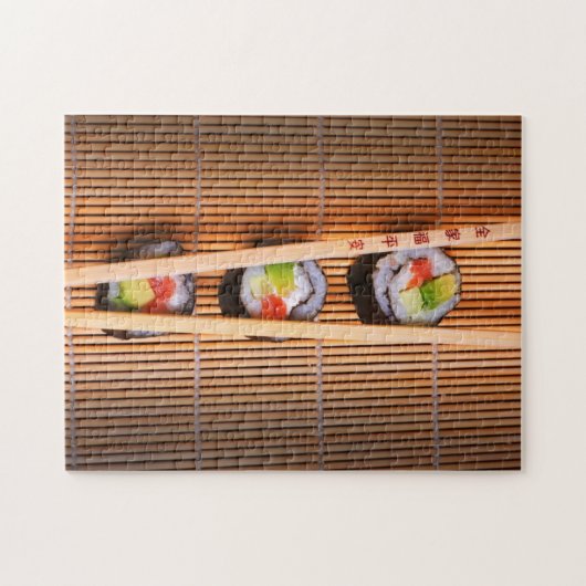 Puzzle Sushi et baguettes en bois (Horizontal)