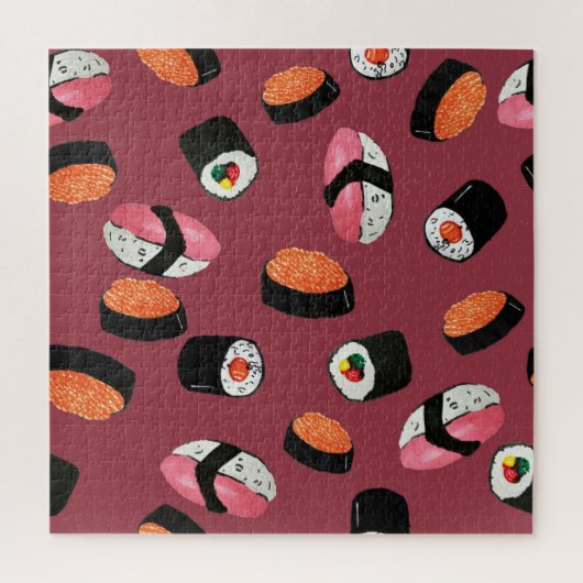 Puzzle Sushi Onigiri Rolls : Illustration transparente (Vertical)