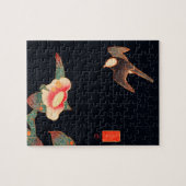 Puzzle Swallow and Camellia (1900) par Ito Jakuchu (Horizontal)