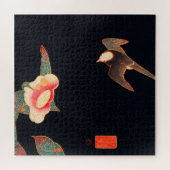Puzzle Swallow and Camellia (1900) par Ito Jakuchu (Horizontal)