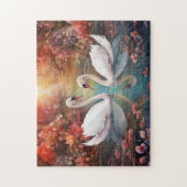 Puzzle Swans en automne (Vertical)