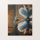 Puzzle Swans In Autumn  (Vertical)