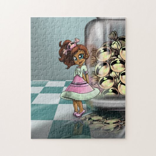 Puzzle Sweet Biracial Girl (Vertical)