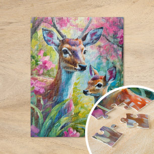 Puzzle Sweet Deer coloré Art Abstrait moderne