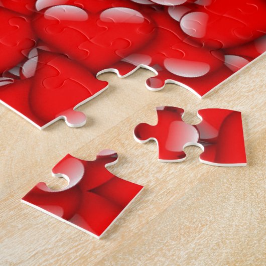 Puzzle Sweet Romantique Valentine Love Hearts Rouge (Côté)