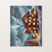 Puzzle Swiss Chalet Starry Alps Cabin (Vertical)