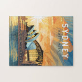 Puzzle Sydney Australia Travel Art Vintage (Horizontal)