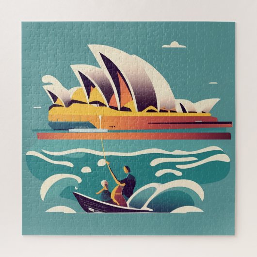 Puzzle Sydney Opera House Australie peinture souvenir (Vertical)