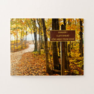 Puzzle Symbole d'avertissement Cliff U P Michigan Photogr