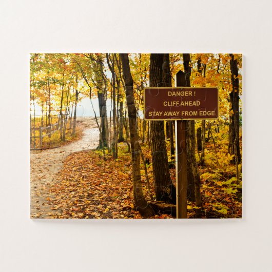 Puzzle Symbole d'avertissement Cliff U P Michigan Photogr (Horizontal)
