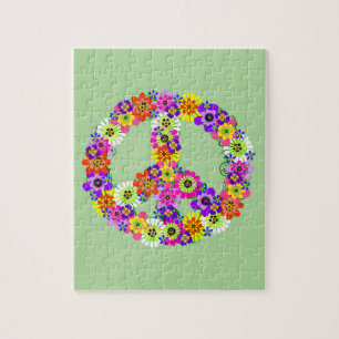 Puzzle SYMBOLE DE LA PAIX Floral