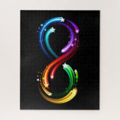 Puzzle Symbole de l'infini des comètes arc-en-ciel (Vertical)