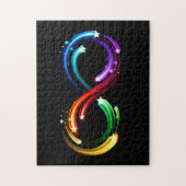 Puzzle Symbole de l'infini des comètes arc-en-ciel (Vertical)