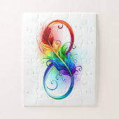Puzzle Symbole d'infini avec plume arc-en-ciel (Vertical)