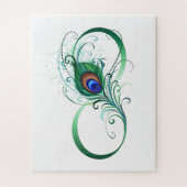 Puzzle Symbole d'infini avec plume de paon (Vertical)