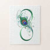 Puzzle Symbole d'infini avec plume de paon (Vertical)
