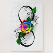 Puzzle Symbole d'infini avec Rose arc-en-ciel (Vertical)