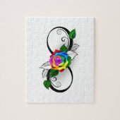 Puzzle Symbole d'infini avec Rose arc-en-ciel (Vertical)