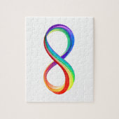Puzzle Symbole d'infinité arc-en-ciel stratifié (Vertical)
