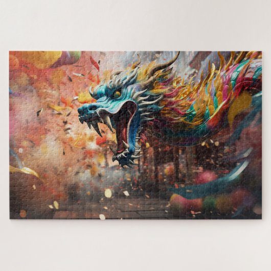 Puzzle symbole dragon chinois 2024 (Horizontal)