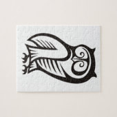 Puzzle Symbole hibou noir (Horizontal)