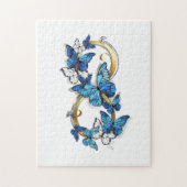 Puzzle Symbole infini de papillons Morpho bleus (Vertical)