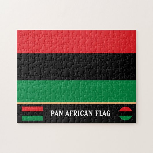 Puzzle Symbole panafricain du drapeau et de l'union / fan (Horizontal)