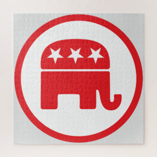 Puzzle Symbole politique du parti républicain (éléphant)