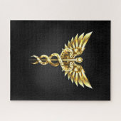 Puzzle Symbole Polygonal Or Caduceus (Horizontal)