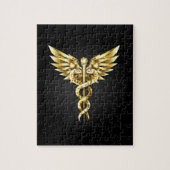 Puzzle Symbole Polygonal Or Caduceus (Vertical)