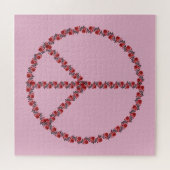 Puzzle SYMBOLE rose DE LA PAIX (Horizontal)