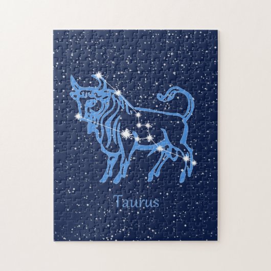 Puzzle Symbole Taurus Constellation et Zodiaque avec étoi (Vertical)
