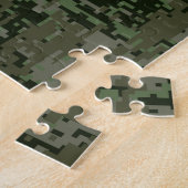 Puzzle Symbole Taurus Zodiac sur Camo numérique vert (Côté)