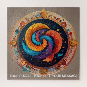 Puzzle Symbole zodiaque céleste Abstrait et dynamique Dre