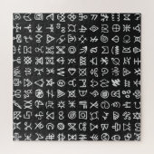 Puzzle Symboles de runes : police sans couture ancienne. (Horizontal)