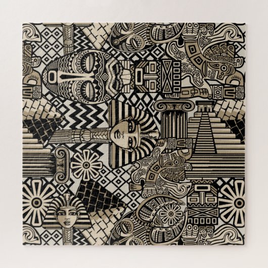 Puzzle Symboles historiques anciens Style de tatouage (Horizontal)