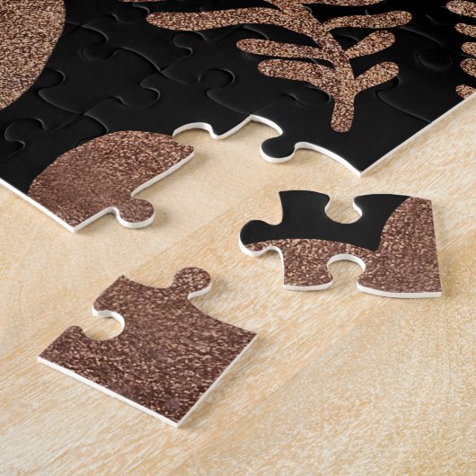 Puzzle Symboles mystiques : serpent, soleil, lune. (Côté)