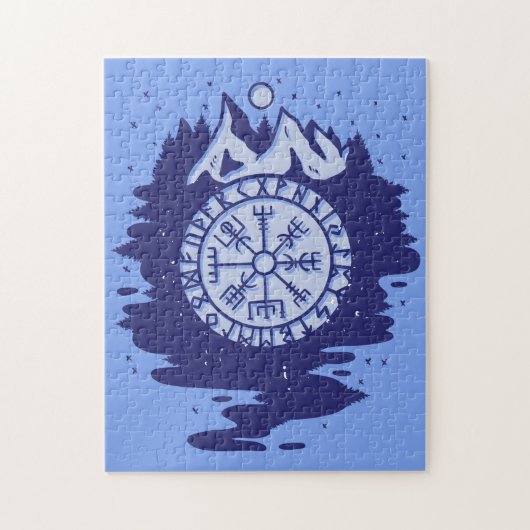 Puzzle Symboles nordiques Viking Compass (Vertical)