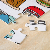 Puzzle Symboles USA Vintage Motif sans couture (Côté)