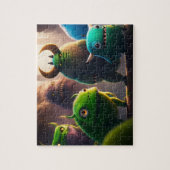Puzzle Sympa Monstres 3D Vert (Vertical)