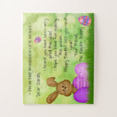 Puzzle Sympa Personnalisé "Du lapin de Pâques" Note pour (Vertical)