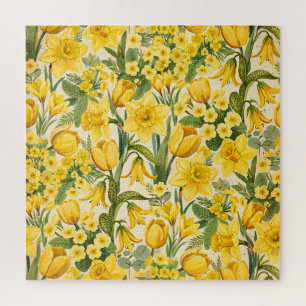 Puzzle Symphonie de fleurs jaunes de printemps