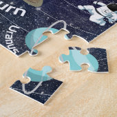 Puzzle Système solaire, astronaute et vaisseau spatial (Côté)